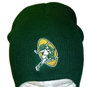 Green Bay Packers Mens Adult Vintage Throwback Logo Beanie Winter Hat New Nfl
